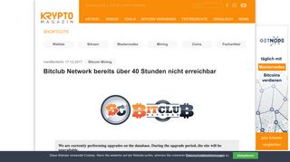 
                            5. Bitclub Network bereits über 40 Stunden nicht erreichbar ...