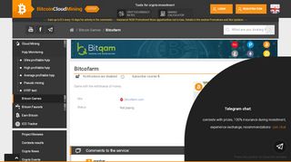 
                            7. Bitcofarm review, users feedbacks, comments and status