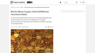 
                            12. Bitcoin-Börse Cryptsy: Chef soll Millionen veruntreut haben | heise ...