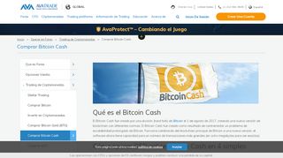 
                            5. Bitcoin Cash BCH ⇒ Guía de trading 2018 | AvaTrade