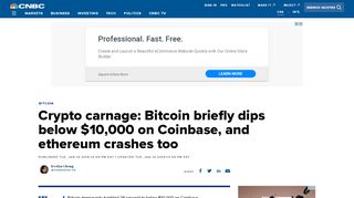 
                            12. Bitcoin drops 28% below $10,000 on Coinbase; ethereum crashes 30 ...
