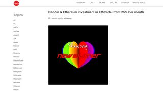 
                            6. Bitcoin & Ethereum investment in Ethtrade Profit 25% Per ...