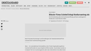 
                            10. Bitcoin-Firma Cointed bringt Konkursantrag ein - Bitcoin & Blockchain ...