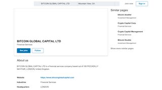 
                            3. BITCOIN GLOBAL CAPITAL LTD | LinkedIn