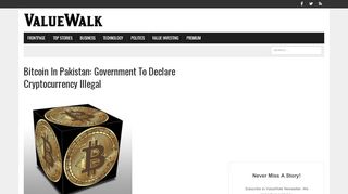 
                            13. Bitcoin In Pakistan: Government May Declare Cryptocurrency Illegal