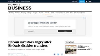 
                            6. Bitcoin investors angry after BitOasis disables transfers - Gulf News