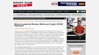 
                            10. Bitcoin Loophole Review, Malicious Crypto SCAM Exposed! | Binary ...