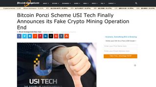 
                            12. Bitcoin Ponzi Scheme USI Tech Finally Announces its Fake Crypto ...