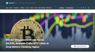 
                            5. Bitcoin Struggles to Break Above $4,000, Analysts Claim BTC Likely to ...