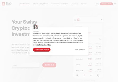 
                            1. Bitcoin Suisse – Trade, Invest and Store Crypto Assets