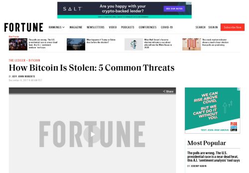 
                            9. Bitcoin Theft: 5 Common Threats, Hacks, and Scams | Fortune
