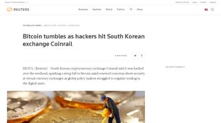 
                            12. Bitcoin tumbles as hackers hit South Korean exchange ...