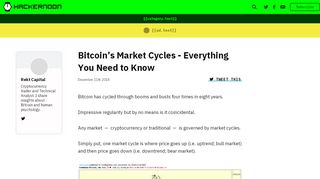 
                            10. Bitcoin's Market Cycles - Everything You Need to Know - Hacker Noon