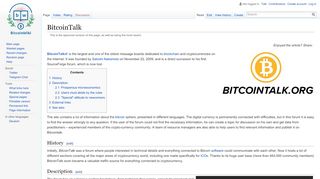 
                            8. BitcoinTalk. All about cryptocurrency - Bitcoin Wiki