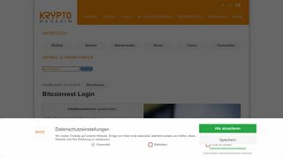 
                            2. Bitcoinvest Login - Was Sie unbedingt wissen sollten! : Kryptomagazin