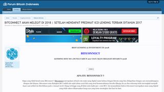 
                            9. BITCONNECT AKAN MELEGIT DI 2018 | SETELAH MENDAPAT PREDIKAT ICO ...