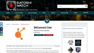 
                            12. BitConnect Coin | A Perfect Ponzi Pyramid - Satoshi Watch