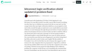 
                            6. bitconnect login verification shield update#13 problem fixed — Steemit