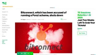 
                            10. Bitconnect, which has been accused of running a Ponzi scheme, shuts ...