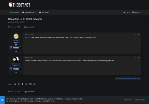 
                            9. Bitcostars up to 10000 satoshis | Make Money Online Forum - The ...