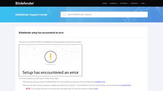 
                            3. Bitdefender 2017 setup has encountered an error