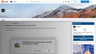 
                            12. Bitdefender 3.11 tries to access contacts. Why? : MacOS - Reddit