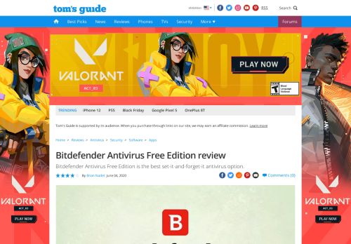 
                            10. Bitdefender Antivirus Free Edition: No Muss, No Fuss - Tom's Guide