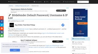 
                            12. Bitdefender Default Password, Login & IP List (updated August 2018 ...