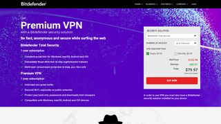 
                            5. Bitdefender Premium VPN - Unlimited Secure VPN Service