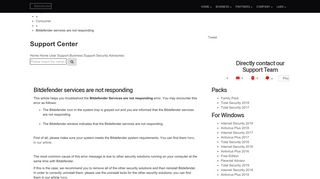 
                            4. Bitdefender services are not responding