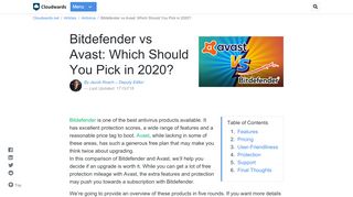
                            10. Bitdefender vs Avast: Which Should You Pick in 2019? - Cloudwards.net