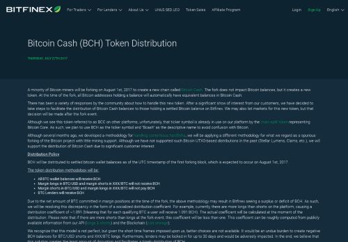 
                            9. Bitfinex - Bitcoin Cash (BCH) Token Distribution