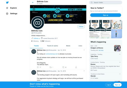 
                            3. Bitfinite Coin (@bitfiniteupdate) | Twitter