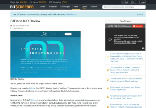 
                            12. BitFinite ICO Review-Bitscreener | BitScreener