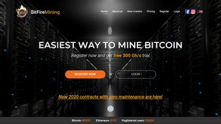 
                            3. Bitfire Mining - Bitcoin | Ethereum | ZCash cloud mining