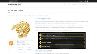 
                            5. BITGLARE COIN – ICO InvestaLeaks