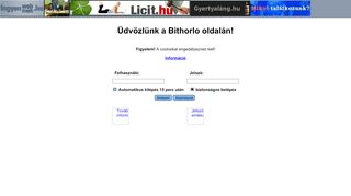 
                            5. Bithorlo Tracker :: Login :::::: Powered by: www.webtar.hu ... - Ingyenweb