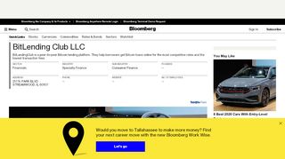 
                            13. BitLending Club LLC: Company Profile - Bloomberg