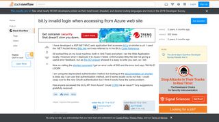 
                            5. bit.ly invalid login when accessing from Azure web site - Stack ...