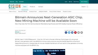 
                            11. Bitmain Announces Next-Generation ASIC Chip, New Mining ...