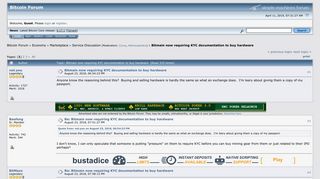 
                            11. Bitmain now requiring KYC documentation to buy hardware - Bitcointalk