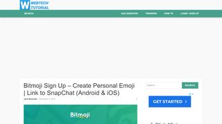 
                            6. Bitmoji Sign Up – Create Personal Emoji | Link to SnapChat (Android ...