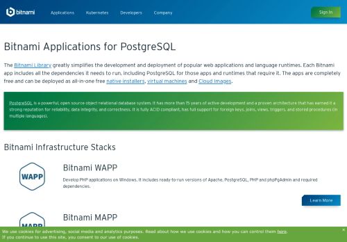 
                            1. Bitnami Applications for PostgreSQL