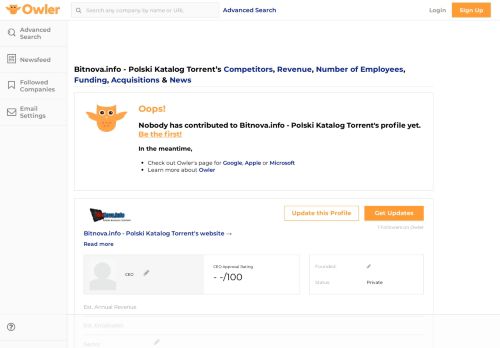 
                            10. Bitnova.info - Polski Katalog Torrent Competitors, Revenue and ...