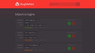 
                            1. bitport.io logins - BugMeNot