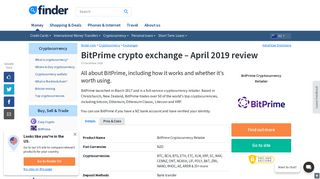 
                            8. BitPrime review 2019 | Features, fees & more | finder - Finder.com