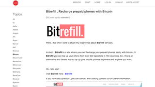 
                            8. Bitrefill , Recharge prepaid phones with Bitcoin • Newbium
