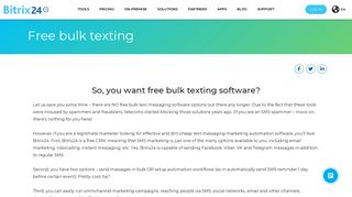 
                            5. Bitrix24: Free bulk texting