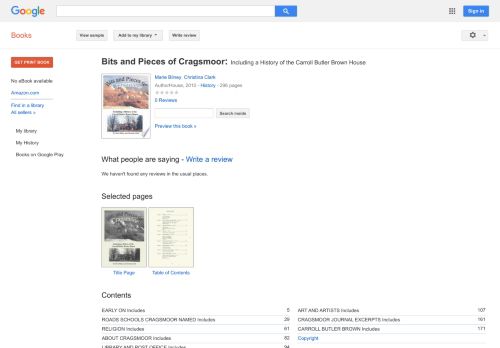 
                            9. Bits and Pieces of Cragsmoor: Including a History of the Carroll ...  - Google بکس کا نتیجہ