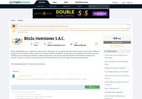 
                            6. Bits2u Inversiones Company Profile - Reviews and Mining Products ...